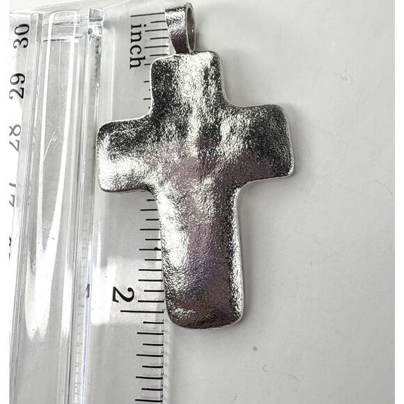 Silpada Sterling Silver Matte Textured Cross Pendant S2025 - Picture 6 of 6
